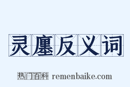 灵廛反义词是什么意思的图片